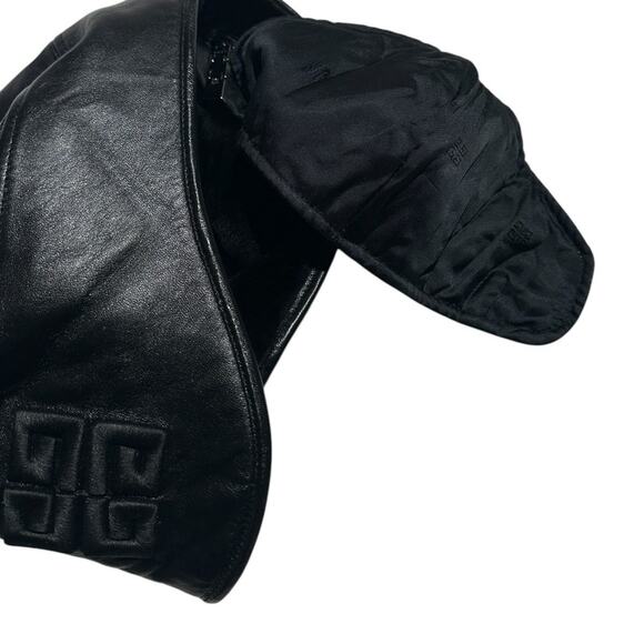 RARE leather fur trim helmut trapper hat - Picture 6 of 7